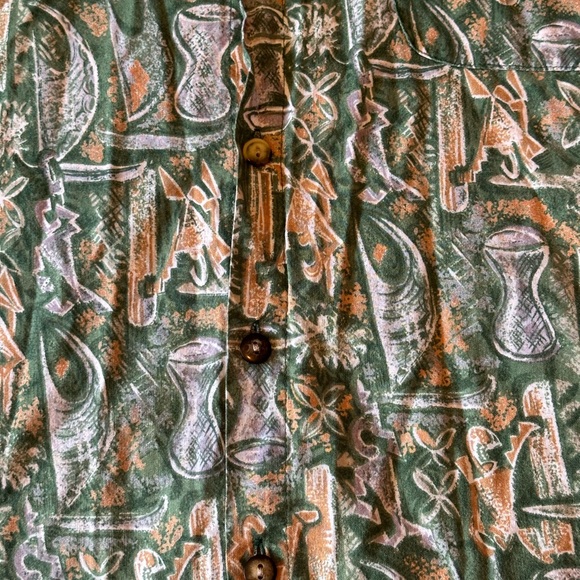 603. Vintage Local Motion Hawaii Men’s Aloha Button down Short Sleeve Shirt - Picture 6 of 8